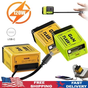 Chargeur 2 en 1 GaN évolutif 120W Max Module Chargeur Rapide avec Ports Type C & USB - Photo 1 sur 17