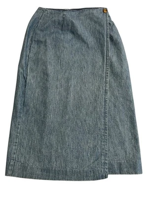 Falda vaquera envolvente Talbots para mujer talla pequeña azul cremallera 26 x 28,5 debajo de la rodilla Foto 1 de 4