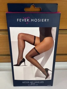 Medias de filete Fever Hosey enrejado red Hold-Ups negro bajo pequeño 42746 - Imagen 1 de 2