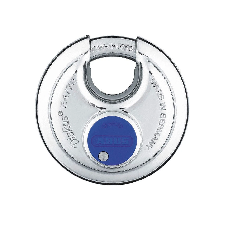 ABUS 24IB/70 KA Keyed Padlock, 25/32 in,Round,Silver 3TMP1 - Image 1 of 1