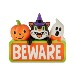 Leucht Vorsicht Schild Blasform, Halloween Indoor Outdoor Deko - Bild 1 von 12