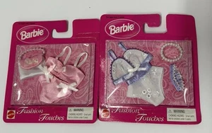 1998 Barbie Fashion Touches Outfits - Pink Set & Purple Set Underwear Lingerie+ - Picture 1 of 6