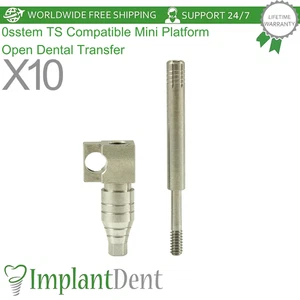 X10 0sstem TS Compatible Mini Platform 2.1mm Open Dental Transfer With Hex - Picture 1 of 7