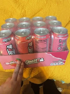 2CASES of GHOST energy drinks Bubblicious Strawberry Splash! 24 cans! - Picture 1 of 4