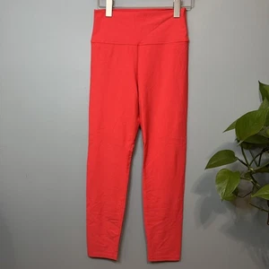 Leggings Carbon38 vita alta 7/8 colore rosso arancione. Cucitura interna 25". Usato in ottime condizioni Donna grande - Foto 1 di 10