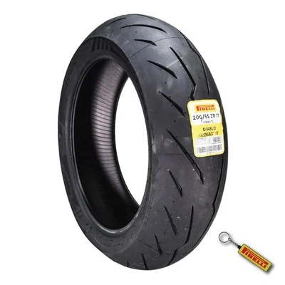 Pirelli Diablo Rosso IV 200/55-17 Rear Motorcycle/Sport Bike Tire with Keychain - Image 1 of 4