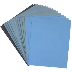 9X11 Inch 16 Sheets Sandpaper, Wet or Dry 2000-10000 Grit Assortment - Picture 1 of 12