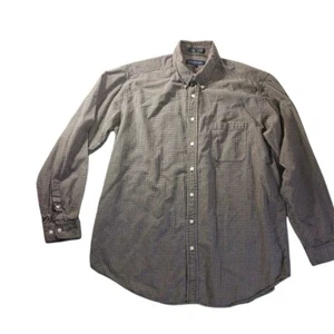 John Ashford Mens Plaid Button Oxford Dress Shirt XL Tall Preppy Career Farmcore - Picture 1 of 6