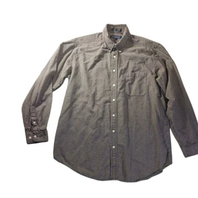 Camisa Oxford John Ashford XL Botón Alto Frontal Cuadros Manga Larga Calce Clásico Foto 1 de 4