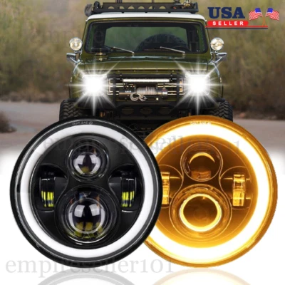 Par de Faros LED Redondos 105W 7" para Cosechadora Internacional Scout II Serie R Foto 1 de 4