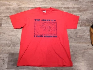 Vintage Michigan UP Shirt Large Red Upper Peninsula Single Stitch USA Made Rare! - Picture 1 of 13