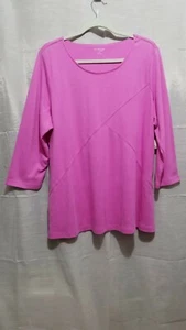 Kim Rogers Curvy Damen Größe 1X Pullover Mode Bluse - Shirt Rosa - Bild 1 von 3
