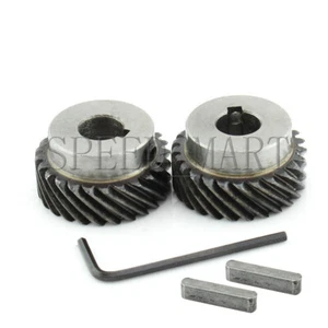 2x 1M-25T Metal Spiral Bevel Wheel Motor Gear 90° Gearing 25 Tooth 12mm Bore - Picture 1 of 5