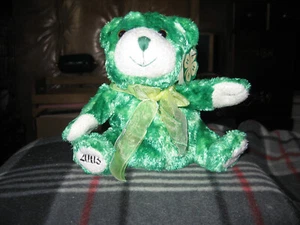 Glory Be 4-H 2003 Bear 8" CUBBY Bean Bag Rare Green/white w/cute bow collectable - Picture 1 of 5