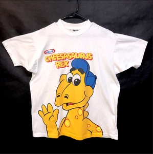 T-shirt vintage anni 90 KRAFT Cheesasaurus Rex stampa all over taglia singola extra large - Foto 1 di 11