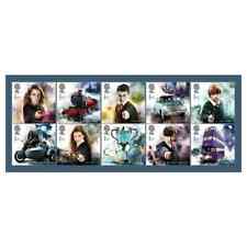 Royal Mail - Harry Potter - Set of 10 Special Stamps - Hidden UV light! - Mint