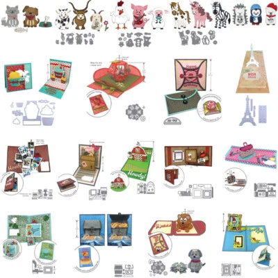 Pop Up 3D Animals Words Add-ons Metals Cutting Dies Scrapbooking Cutting Dies - Image 1 of 3