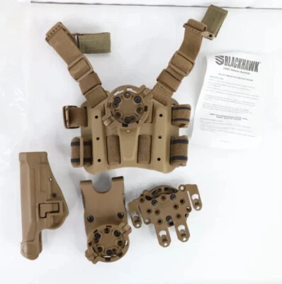 New Blackhawk Serpa Military Issued USMC Drop Leg Holster System Kit Beretta - Image 1 of 4
