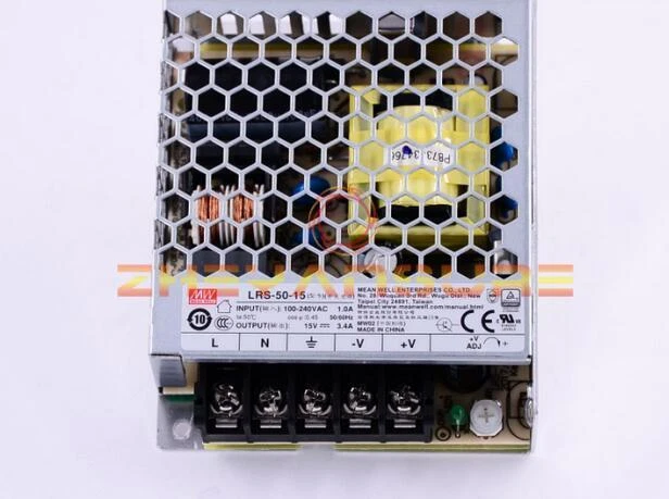 ONE MEAN WELL LRS-50-15 15V 3.4A Single Output Switching Power Supply - Image 1 of 1