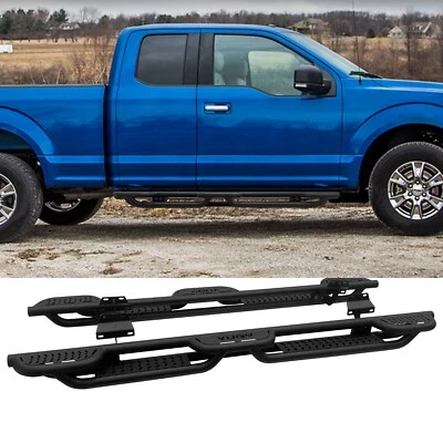 Steel Side Step Nerf Bars For 15-25 Ford F150/F250/ F350/F450/F550 Extended Cab - Image 1 of 4