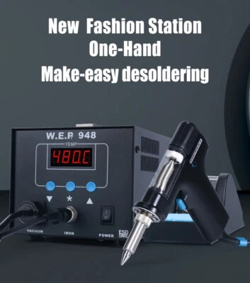 WEP 948 90w desoldering station electric vacuum suction pump soldering gun tips - Image 1 of 2