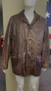 Chaqueta de cuero marrón para hombre Wilsons M Julian talla XL forro extraíble aislante - Imagen 1 de 6