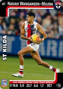 2025 St Kilda Saints AFL TeamCoach Card - Nasiah Wanganeen-Milera - Picture 1 of 3