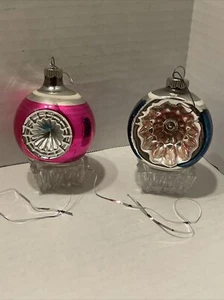 Vintage Shiny Brite Stern eingerückt Quecksilber Glas Weihnachtsschmuck Streifen (2) - Bild 1 von 6