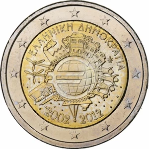 [#1163035] Greece, 2 Euro, 10 ans de l'Euro, 2012, Athens, MS, Bi-Metallic, KM:2 - Picture 1 of 2