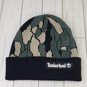 NWT Timberland Cranmore Bark Camouflage Beanie Men's Knit O/S Turn Up $34 MSRP - Picture 1 of 7
