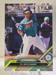 2024 Topps Now Road to Opening Day Julio Rodriguez Lamina Oro Parallela 23/24 - Foto 1 di 2