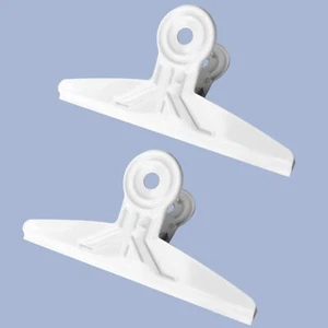 Extra Large Bulldog Clips White - 2 PCS 20cm Jumbo XL Bull Binder Paper Clip ... - Picture 1 of 7