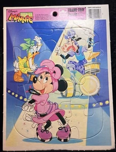 Vintage Walt Disney Golden Frame Tray Puzzle Totally Minnie Mouse Band Music - Picture 1 of 2