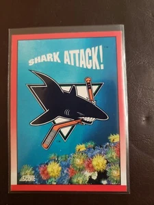 1991-92 San Jose Sharks Player Draft Card Shark Attack Score Hockey - Picture 1 of 2