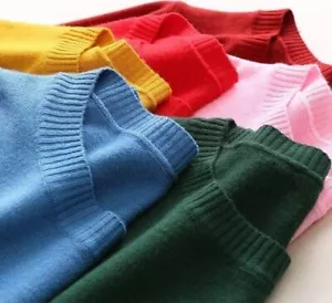 Mujeres Suéter Damas Tejido Pullover Delgado Cuello Redondo Suéter Sólido - Imagen 1 de 32