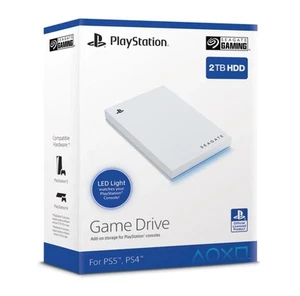 Seagate- STLV2000101 -2TB External HDD Game Drive for PS5 USB 3.0 White NEW - Afbeelding 1 van 2