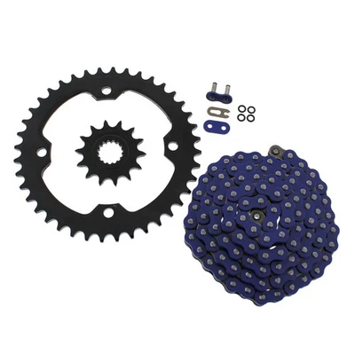 06-2009 Yamaha YFM700 700 Raptor azul junta tórica cadena y piñón negro 15/40 102L Foto 1 de 3