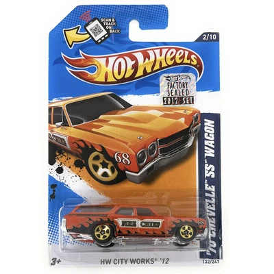 Hot Wheels 2012 City Works - универсал Chevelle SS 70 (оранжевый) No132 - Изображение 1 из 3