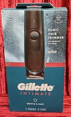 Gillette от Braun интимный нежный и легкий лобковый триммер для волос 1 триммер 3 расчески новый - Изображение 1 из 4