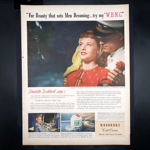 Woodbury Cold Cream Magazine Advertisement 1940s Vintage Original Midcentury - Picture 1 of 6