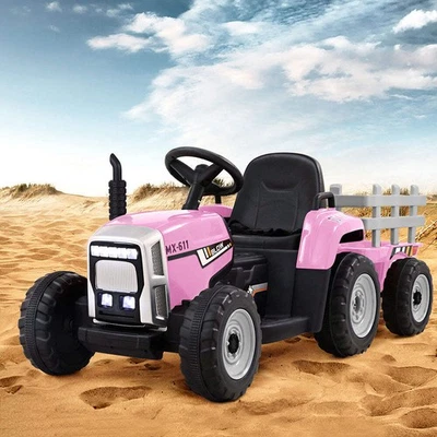Rigo Kids Electric Ride On Car Tractor Toy Cars 12V Pink - image 1 of 4