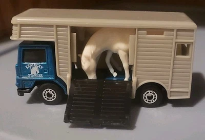Diecast 1977 Matchbox Bedford Livestock Box Truck Teal "Kentucky Stables" 1:92  - Image 1 of 4
