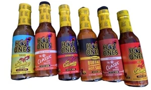 6 salsas calientes 5 oz Ea. Los Calientes Verde, Barbacoa, Búfalo, Original, Rojo - Imagen 1 de 1