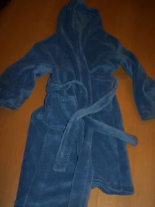Bademantel flauschig gr. 140 hellblau - Bild 1 von 3