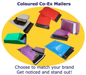 Multi Colour Mailing Postal Courier Bags, Co-Ex, Strong Exc Perm Seal, Opaque - Picture 1 of 6