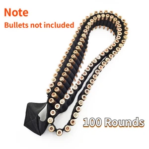 100 Rounds Rifle Ammo Bullet Cartridge Belt For .357 .222 .223 7.62x39 - Picture 1 of 10