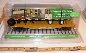 MENARDS FLAT CAR WITH KITCHEN TRAILER O SCALE LIMITED BOXED - Picture 1 of 3