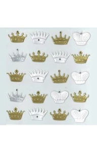Crafts Stickers Jolee's Crowns Gold Silver Flat Foil Repeats - Picture 1 of 1