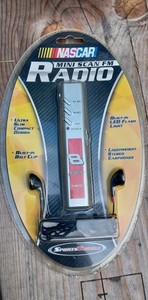 New Dale Jr. Nascar 2006 Mini Scan FM Radio /Led Flashlight Earplugs W/Belt Clip