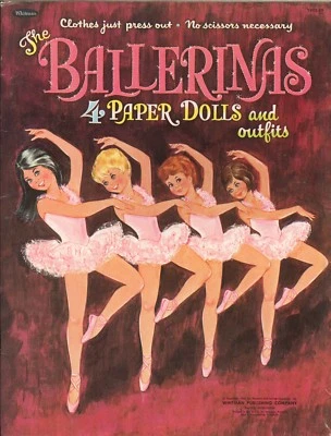 VINTAGE 1967 BALLERINAS PAPER DOLL LASER REPRODUCTION~Orig SZE UNCuT FREE S&H